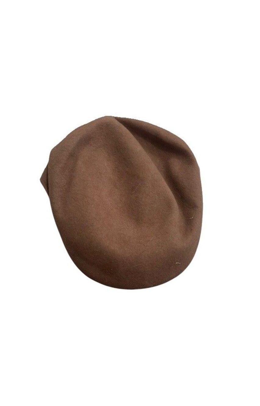 Scala Classic Ventair Cap Mens Small Brown 100% Wool Peak Flat Fitted